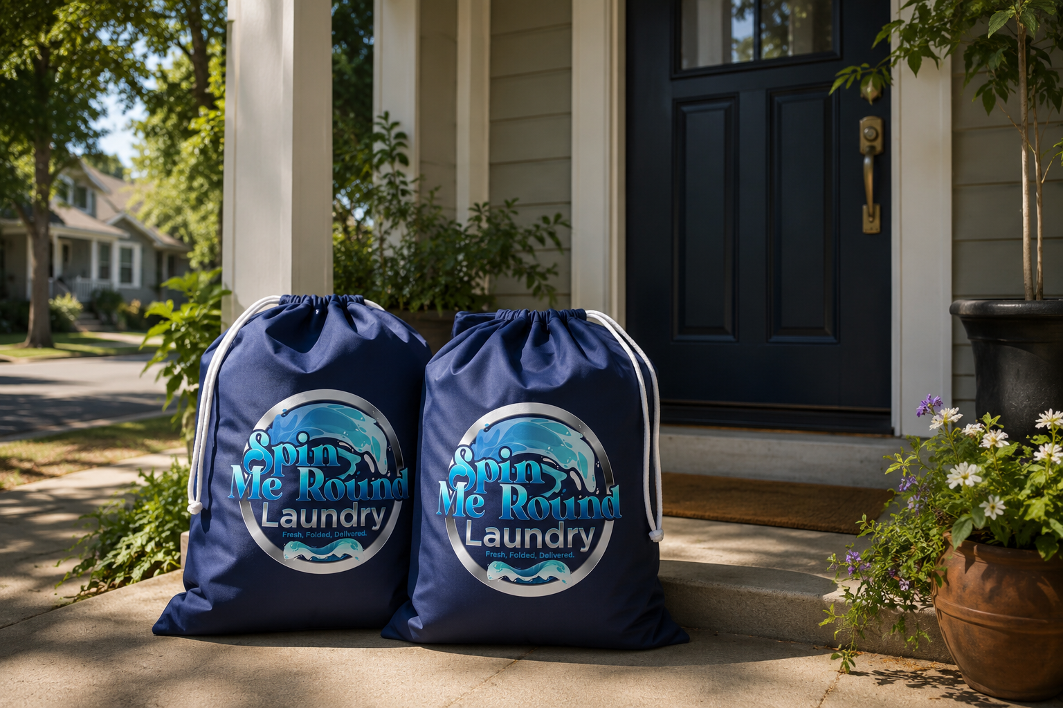 Spin Me Round Laundry Bags